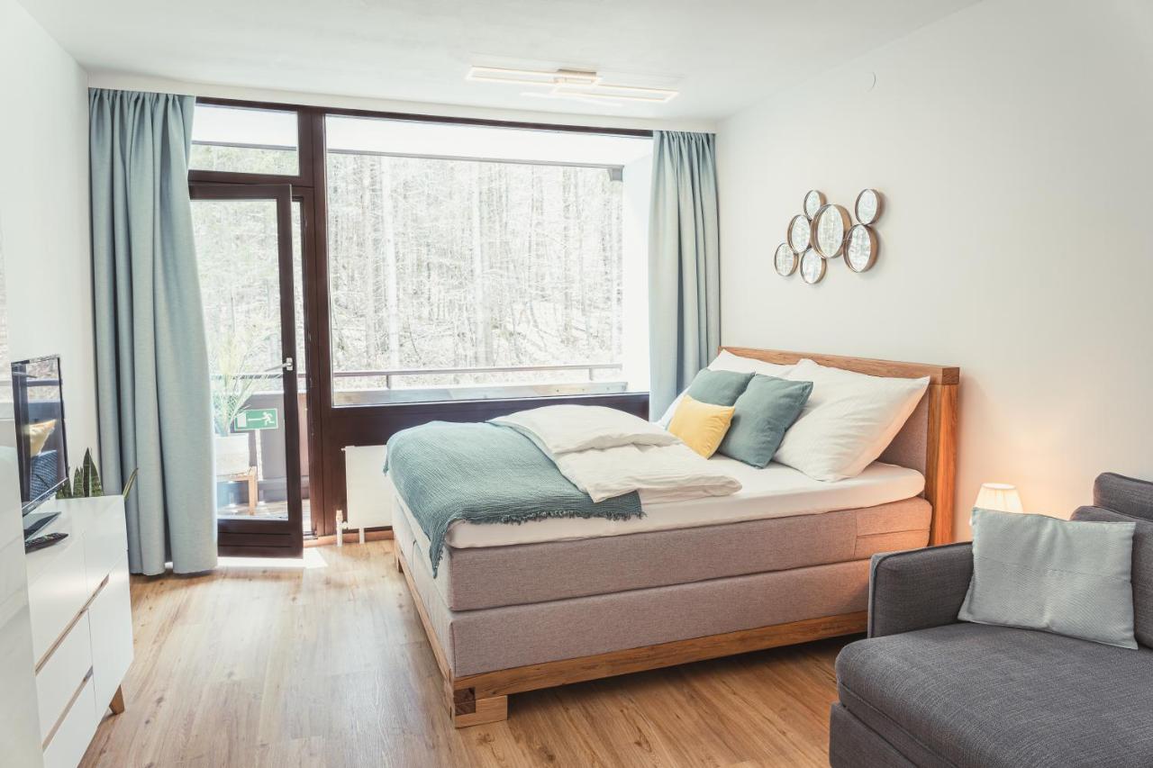 Apartment Bergliebe - 40 M² Wohnung In Hotelanlage Bad Goisern Kültér fotó